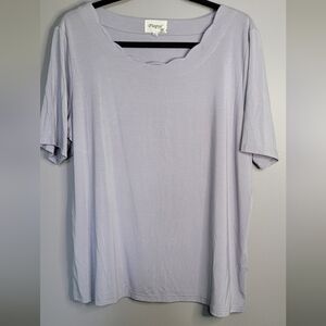 Papa Vancouver Women's Soft Grey Short Sleeve Tee Bamboo XL